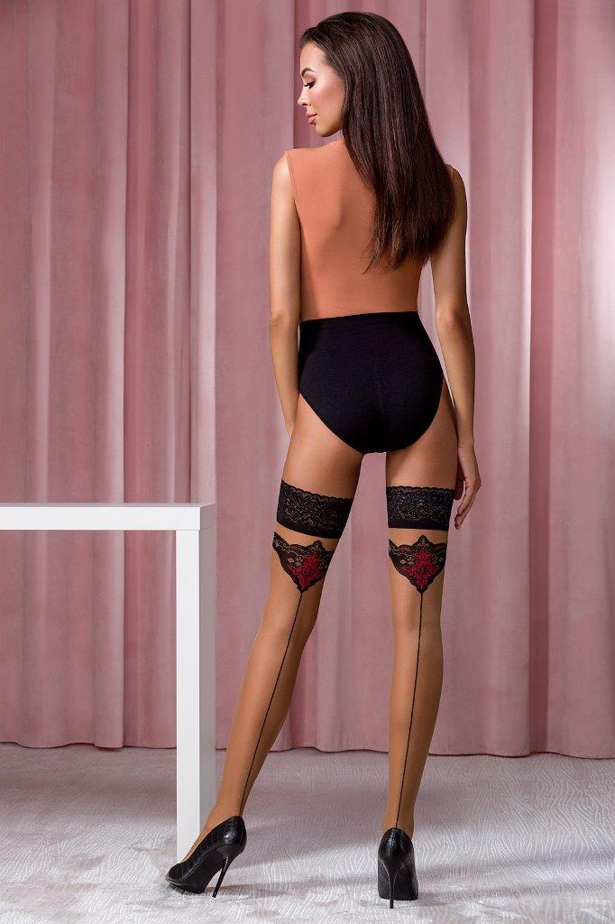 ST116 Bas 20 DEN - Beige et Bordeaux – Image 2