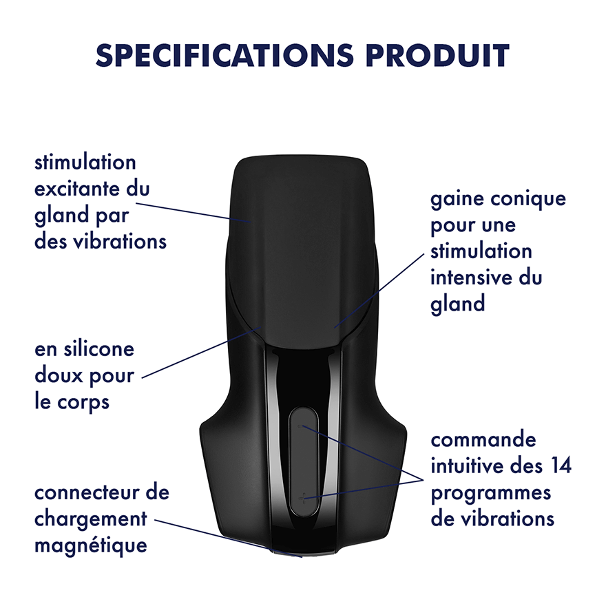 Men Vibration - Noir Masturbateur Satisfyer – Image 2