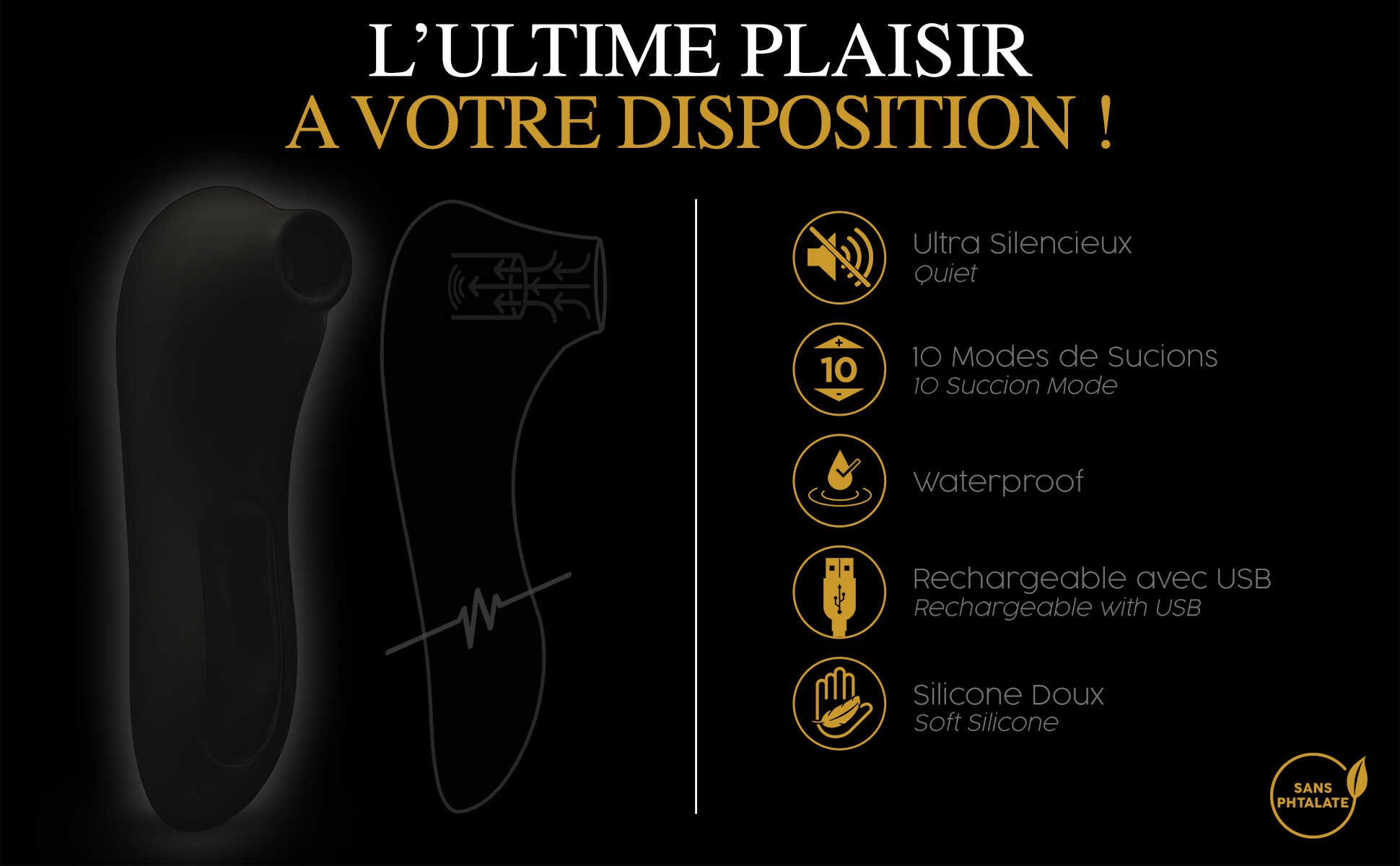 Le Maxi stimulateur clitoridien - Noir – Image 4