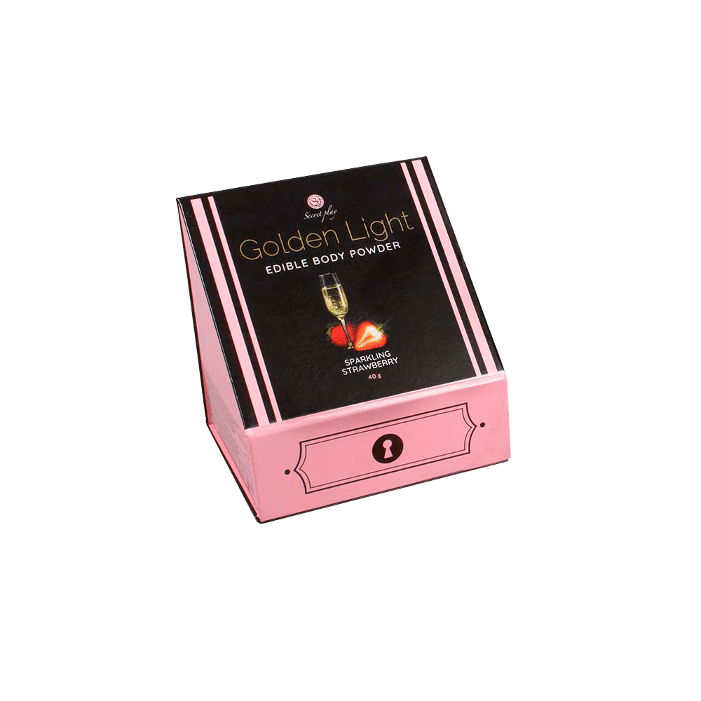 Poudre comestible vin pétillant fraise et plumeau - Secret play – Image 2