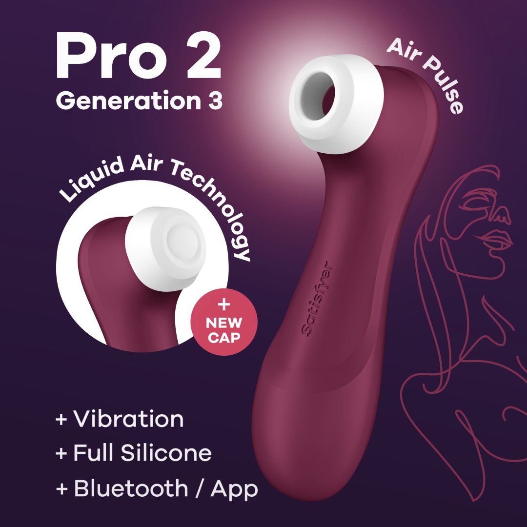 Pro 2 Génération 3 Air pluse Connect App et vibration - Vin rouge Satisfyer – Image 6