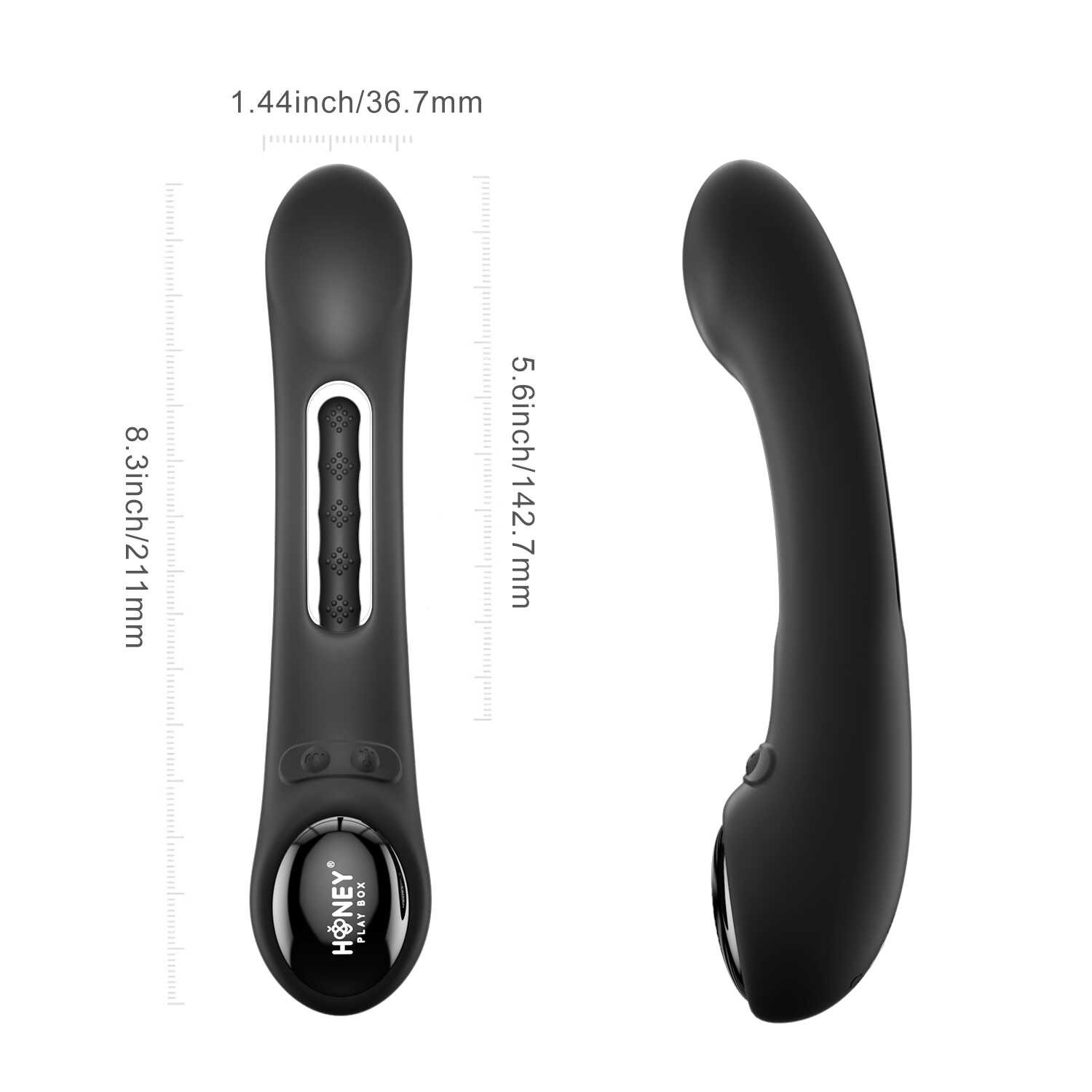 Tempo vibromasseur G-spot avec capteurs de pression et application Noir – Image 5