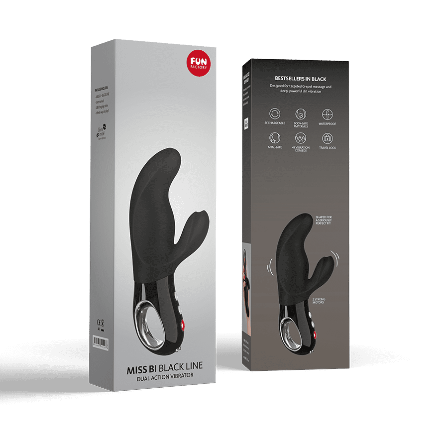 Miss Bi - Vibromasseur rabbit puissant - Noir – Image 3