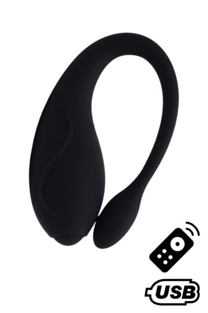 TANDEM Noir, stimulateur pour couple USB avec télécommande en silicone médical