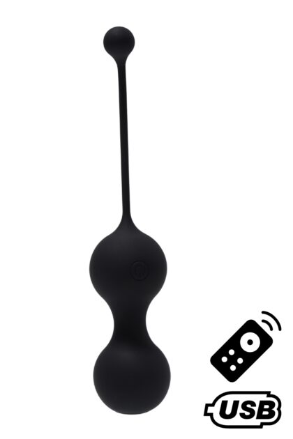 MINA Noir, Boules de Geisha en silicone médical USB avec télécommande