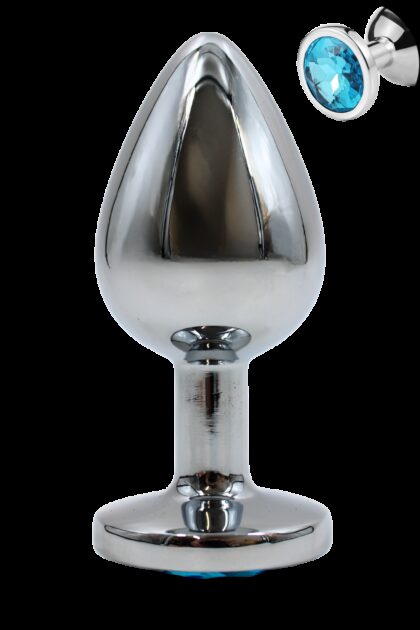 Plug bijou en aluminium bijou bleu Large HELIRA