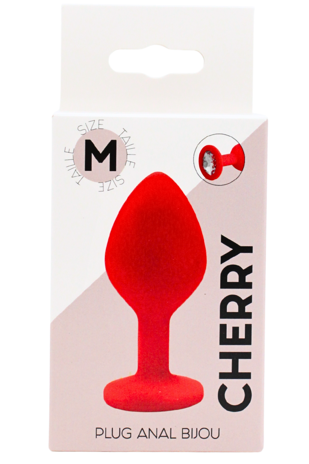 Plug rouge bijou cristal Medium CHERRY – Image 2