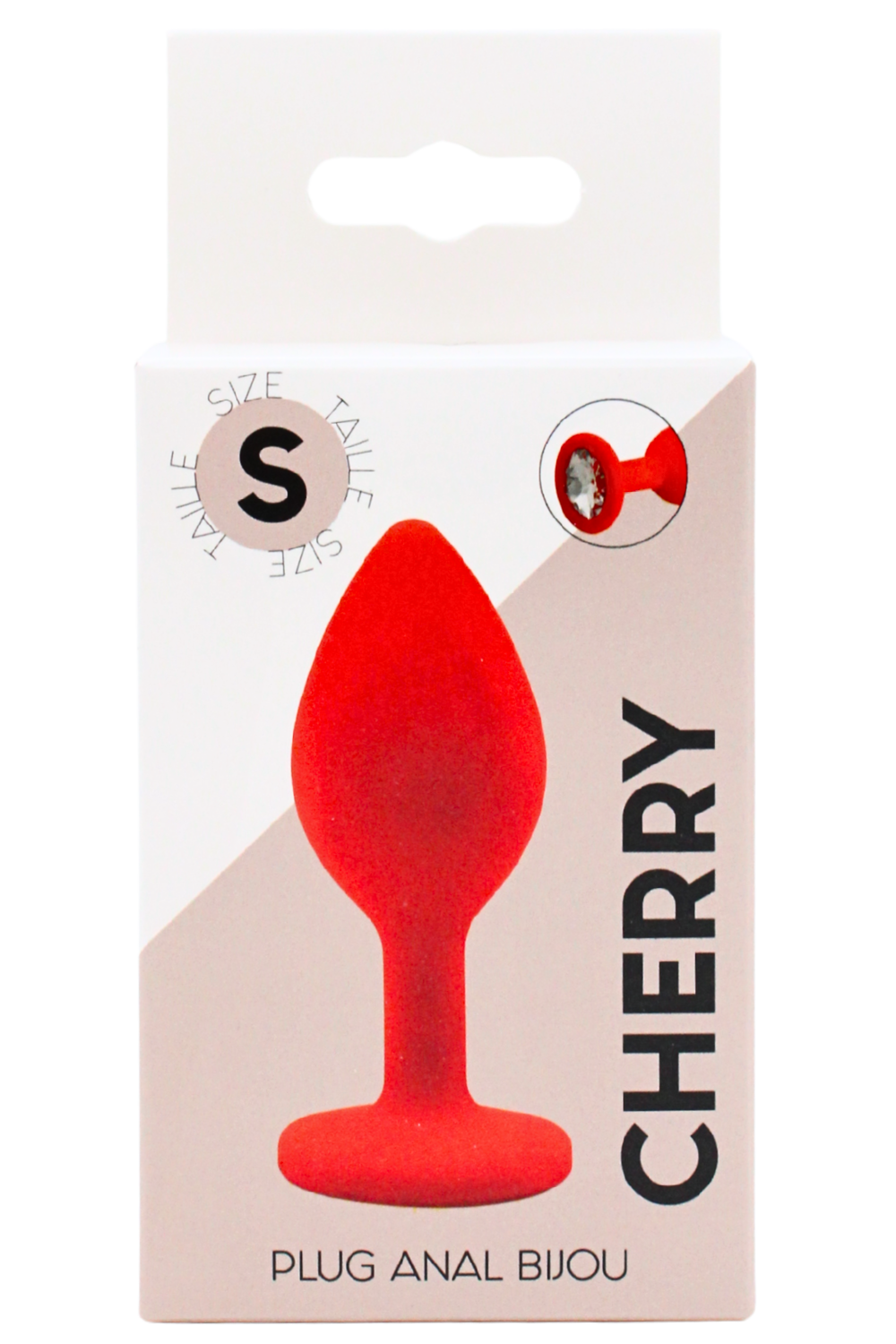 Plug rouge bijou cristal Small CHERRY – Image 2