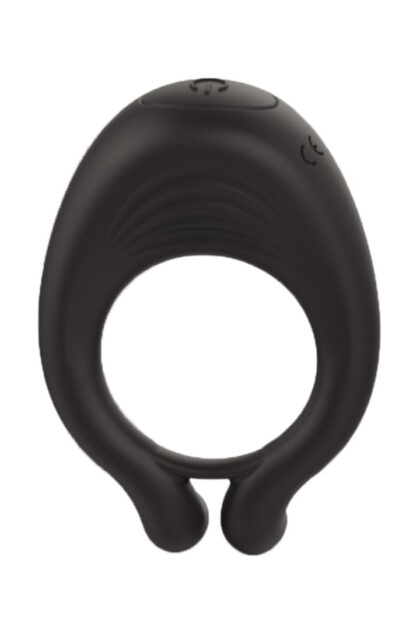 OCTAVE, Cockring Noir dans un silicone médical doux avec 1 mode de vibration