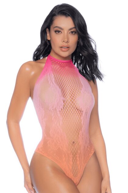 Body en résille dégradé couché de soleil