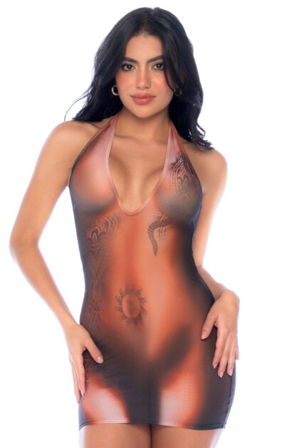 Robe Transparente Illusion Tattoo